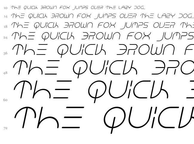 Neon Club Music font waterfall